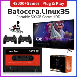 Внешний жесткий диск для консолей Batocera 500 ГБ/2 ТБ HDD для PS2/PS1/PSP/NES/MAME/3DO/WII/FC/SS Встроенный 52000+ игр для ПК с Windows/MAC/ноутбука