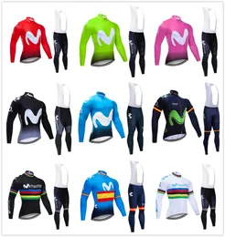 겨울 사이클링 저지 세트 2020 Pro Team UCI Thermal Fleece Cycling Clothing MTB 자전거 저지 BIB 바지 키트 ROPA CICLISMO Invierno6414869