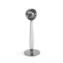 Coffee Scoops Convenient Two In One Simple Measuring Spoon Security Durable Powder Press Kitchen Fashion Stainless Steel Home