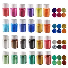 Equipments 4 PC/SET EPOXY RESINE BYE İnci Pigment Reçine Takı Diy Yapımı Doğal Mika Powder Glitter Epoksi Kalıp Mücevher Yapımı Malzeme