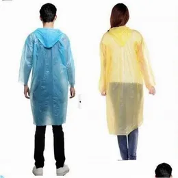 Raincoats descartáveis ​​adt emergência viagem cam capa de chuva ao ar livre drop entrega casa jardim doméstico sundries dhrch