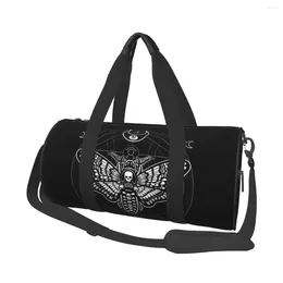 Outdoor Bags Black Skull Moth Dead Gym Bag Head Mystical Symbol Waterproof Sports Accessories Travel Handbag Fitness For Couple