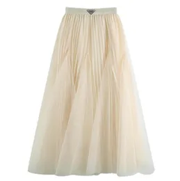 Ruffled Irregular Maxi Long Tulle Skirts Fairy A-line Pleated Tiered Layered Skirt Flounced Long Tutu Mesh Skirt