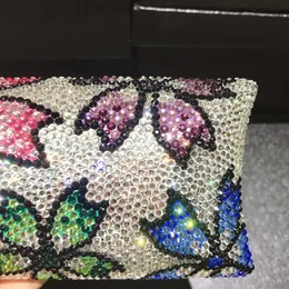 Borsa da donna per banchetto con set di diamanti fatta a mano, scatola rigida, borsa in cristallo pieno di diamanti, borsa da donna 240221