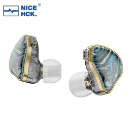 Täck NICHCK NX7 4 Stabiliserat trä HIFI Musik Earbud 7 Driver -enheter Hybrid Audiophile hörlurar med utbytbara avstämningsfilter IEM