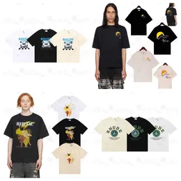 Designer t shirt rhude t shirt mens mode kläd tees hip hop tshirts rhude lone wold high street trend varumärke löst casual män kvinnor par t-shirt ren bomull