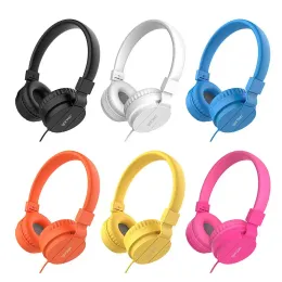 Hörlurar födelsedagspresenter söta hörlurar med mic godis färg vikbar barn headset hörlurar för smartphone flicka barn xiaomi pc bärbar dator