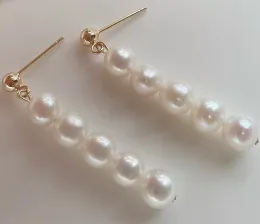 Orecchini Il nuovo set di perle di conchiglia bianca è uno stile trendy e alla moda di nicchia generale Perla d'acqua dolce placcata in rame s925 argento LE72