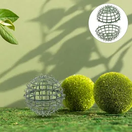 Decorative Flowers 4Pcs Grass Ball Rack Plant Ornament Frame Artificial Topiary Cage