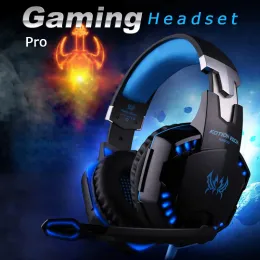 Headphones G2000 Gaming Headset Deep Bass Stereo Casque Wired OverEar Headphone Glowing Earphone with MIC for PC/ Laptop/PS4/PS5/XBOX