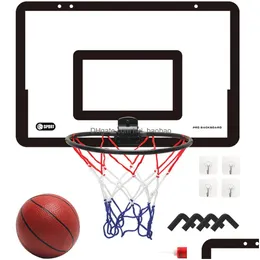 Balls Basketbol Kids Hoop Mini Oyun Kapalı Rafil Yahudi Duvar Atış Tahta Çerçevesi Stand Kaldırma Sepet Banyosu Noel Partisi Dro DHX2V