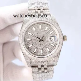 Zegarek męski Czyste męskie Diamond Watch Designer Automatyczny ruch mechaniczny 41 mm Srebrny pasek ze stali nierdzewnej Sapphire Wodoodporna bransoletka modowa