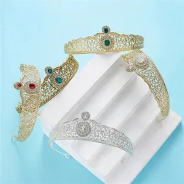 헤어 클립 2024 6 월 크리스탈 플라워 신부 왕관 여성용 Tiaras Big Couronne Mariage Jewelry Crowns