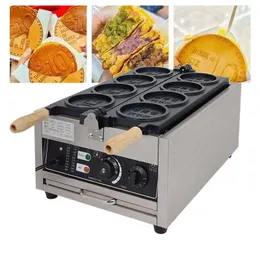 Hot Sale Snacks Monefle Maker 110V 220V Electric Carton Panda Waffle okrągła moneta Waffle Baker Waffle Maszyna