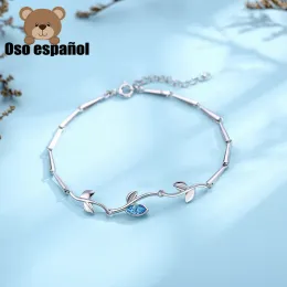 Braccialetti tssl030 di alta qualità originale carino orso spagnolo gemma collana a ciondolo a ciondolo gioielli autodesesse bracciale in argento sterling