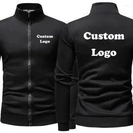 Men's Hoodies 2024 Custom Logo Jackets Cardigan Hooded Coat Vintage Color Pullover Sweatshirts Drop And Wholesale