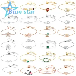 Bangles 2022 New Year's Gift Trend Woman Bracelet Jewelry Austrian Crystal Jewelry Adjustable Charm Bracelet