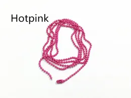 Kolyeler toptan! Elektroforez Hotpink 70cm uzunluğunda, 1,5 mm boncuk boyutu, 100pcs/lot top zinciri konnektörü