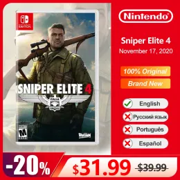 Fırsatlar Sniper Elite 4 Nintendo Switch Oyunu% 100 Resmi Orijinal Fiziksel Oyun Kartı Desteği Çok Oyuncu Switch OLED için Çevrimiçi