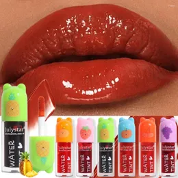 Lip Gloss 6 Colors Water Easy To Color Waterproof Long Lasting Moisturizing Fruit Tint Non-sticky Liquid Lipstick Cosmetics