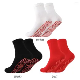 Sports Socks 2Pairs Winter Heated Anti-Fatigue Multifunctional Thermal Sock For Hiking (black)