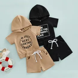 Clothing Sets Born Baby Boy Clothes Hoodies Pants 2Pcs Outfits Set Shorts Summer Outfit Bodysuit Babys Drop Delivery Kids Maternity Otivd