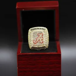 Кольцо-кольцо Ncaa 2018 Кольцо чемпиона Университета Алабамы с многослойными бриллиантами Fans V04m