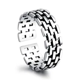 Band Rings Retro Hollow Sier Chain Band Rings Knot Finger Ring Fashion Jewelry For Women Men Will And Drop Delivery Jewelry Ring Dhd7X
