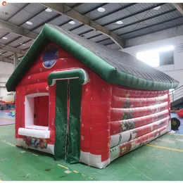 Kostenloses Türschiff, Outdoor-Aktivitäten, 6 x 4 x 3,5 mH (20 x 13,2 x 11,5 Fuß), tragbares aufblasbares Weihnachtshaus, Weihnachtsgrotte für Weihnachtsdekoration