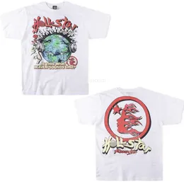 メンズTシャツHellstar Globe Tee Plus Size Men TシャツCotton Tops Man Vintage特大TシャツStreetwear Youth Tees Y2K Shirt Hellstar Clothing Q2 240327