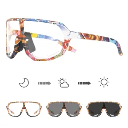 Eyewears KapvoePhotochromic Cycling Sunglasses for Men Women, UV400, Outdoor Bicycle Eyewear, Bike Goggles, Sports Man, MTB Cycling