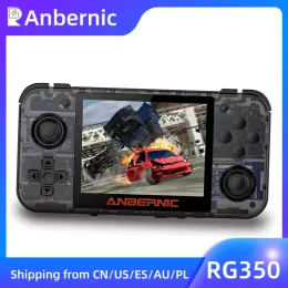 Gracze Anbernic Nowa gra retro RG350 Gra wideo Handheld Game Console Mini 64 -Bit 3,5 cala IPS Ekran 16G Game Player RG 350 PS1 RG350M