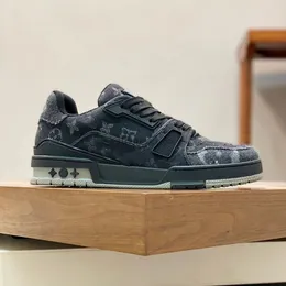 Дизайнерские мужские кроссовки Virgil Trainer Повседневная обувь Низкая телячья кожа Abloh Белый Зеленый Красный Синий Накладки на платформе Уличные женские кроссовки Размер 36-45 1,25 10