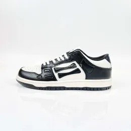 Мужская обувь 2023 Skel Shoes Кроссовки Amiiri Chunky Low Bone Same Черно-белый серый Бренд High Leisure Designer Sports Board MGY7