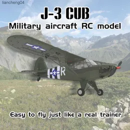 Электрический/RC самолет COOLBANK 1 16 J-3 CUB RC самолет RTF 2,4 ГГц 4-канальный самолет с дистанционным управлением Вторая мировая война модель самолета с дистанционным управлением игрушки FX9703