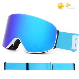 New Big Frame Uv400 Double Layer Polarized Lens Skiing Antifog Snowboard Goggles Men Women Ski Glasses Eyewear