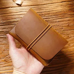 Wallets Passport Bag And ID Folder For Men Women Leather Minimalist Card Holder Wallet Vintage Cash Organizer Clutch Billfold