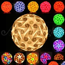 Other Festive Party Supplies 30Pcs/Set 250Mm Modern Contemporary Diy Elements Iq Jigsaw Puzzle Lamp Shade Ceiling Pendant Ball Lig Dhbgg