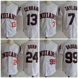 Rick Vaughn Jake Taylor Pedro Cerrano Jersey Ed Mens 24 Roger Dorn Film Jerseys