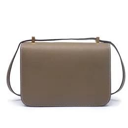 10a borsa firmata da donna borsa intera fatta a mano linea cerata marca famosa da donna moda retrò classica borsa quadrata in pelle Epsom borsa a tracolla diagonale fibbia dorata sotto ascella