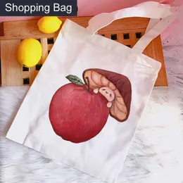 Alışveriş Çantaları Mantar Çantası Alışveriş Market Tote Tuval Pamuk Bolsas Yeniden Çıkarılabilir Grap