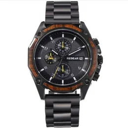 Casual Style Stainless Steel Multifunctional MensWatch Calendar Luminous Life Waterproof Quartz Watches Resistant Scratch Cool Man235O