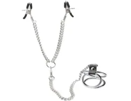 Giocattolo del sesso maschile BDSM Fetish Bondage Gear Clover Morsetti per capezzoli con tre anelli Anello per pene Cock Restraint Cheap Nuovo design9225999