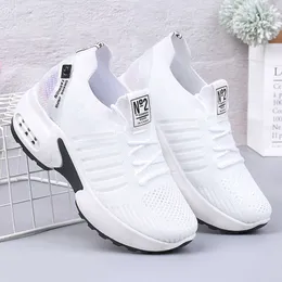 2024 Spring and Autumn New Mesh Elevated Little White Shoes Womens Shoes Breathable Casual Sports Shoes
