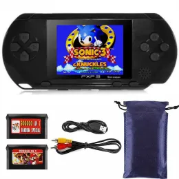 Players 3'' Portable 16 Bit Retro PXP3 Slim Station Video Games Player Handheld Game Console with 2 Game Card builtin 150 Classic Games