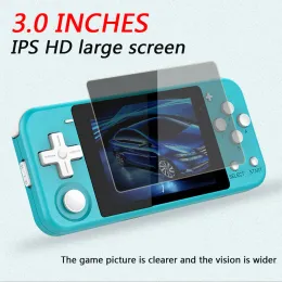 POWKIDDY Q90 Lettore di gioco portatile retrò Schermo IPS da 3,0 pollici 16GB Doppio sistema Open Source Mini console per videogiochi tascabile portatile