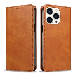 Telefonfodral för iPhone -serien Samsung Redmi Note Series Mobiltelefonfodral Lu Leather Luxury Wallet Card Holder Magnetic Clamshell Protective Case