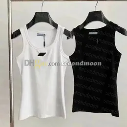 Metal Badge T Shirts Women Knitted Tank Tops Gym Sport Knitted Vest Summer Breathable Tanks Tops
