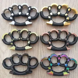 Finger Four Tiger Self-Defense Hand Support, Fist Buckle, Zinc Alloy Material, Sturdy And Wear-Resistant Thick Flat Binding Rope 556832