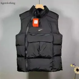 Erkek yelekleri nk erkek yelek spor markası aşağı ceket stand-up yaka fermuar ceketler kış spor giyim erkekler kadın tank topu sıradan hırka catla96x moda